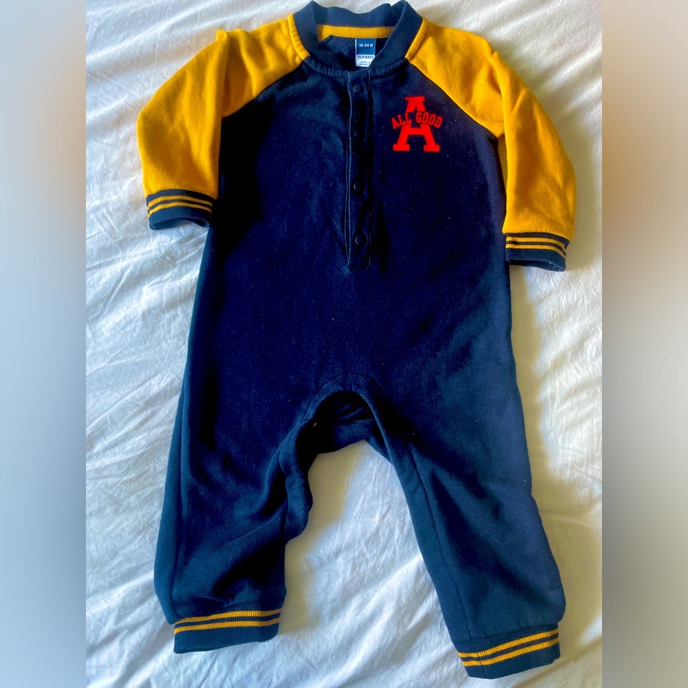 Baby Boys Old Navy Varsity Jogger Jumpsuit